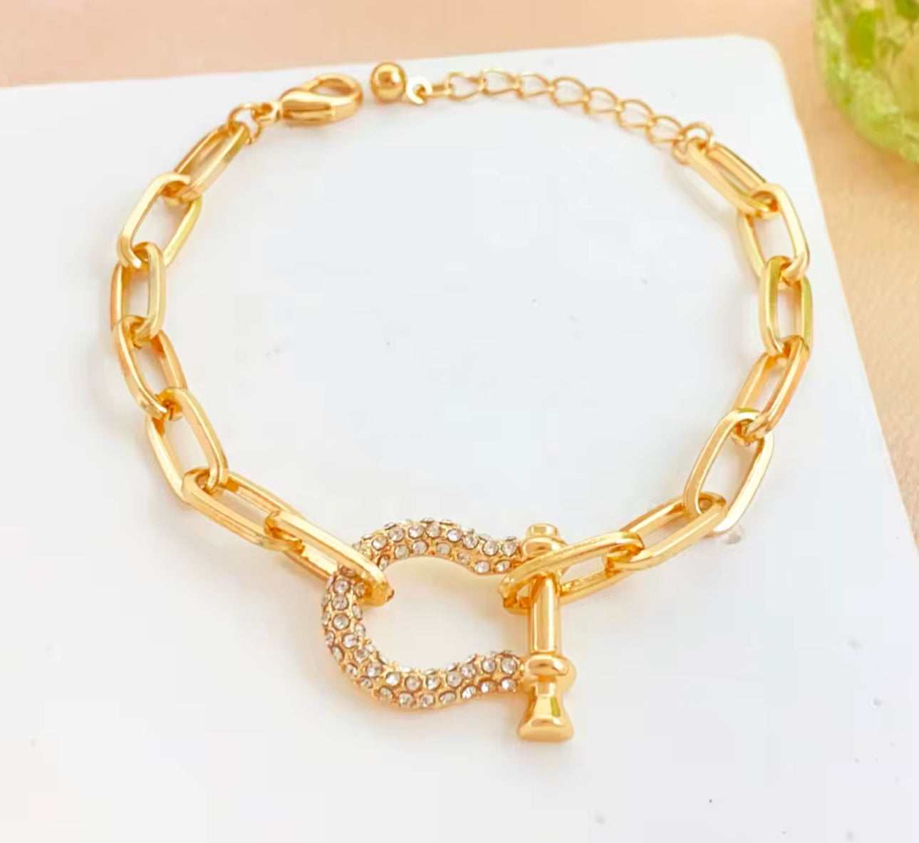 gold-plated buckle bracelet
