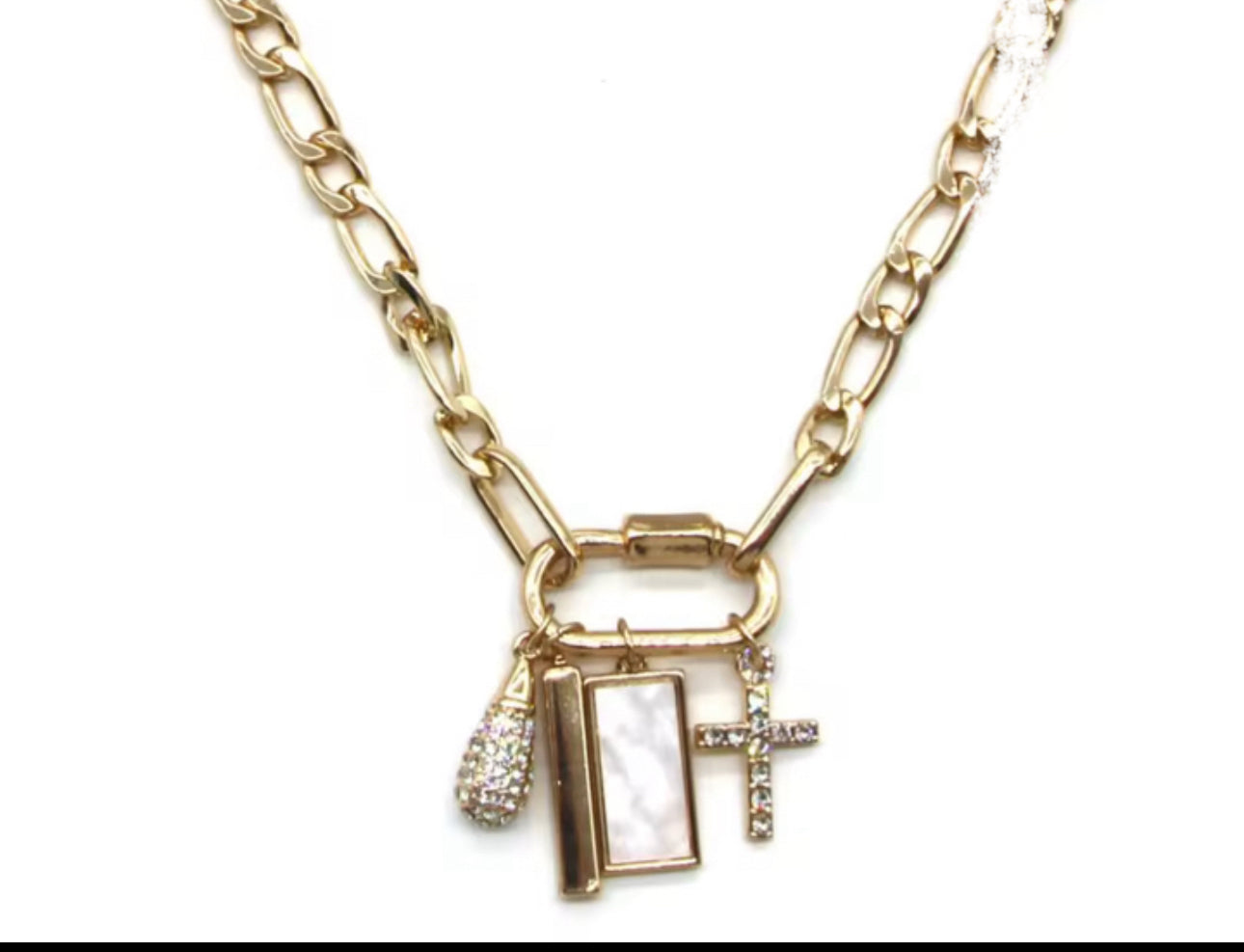 Gold-Plated Cross Pendant Necklace
