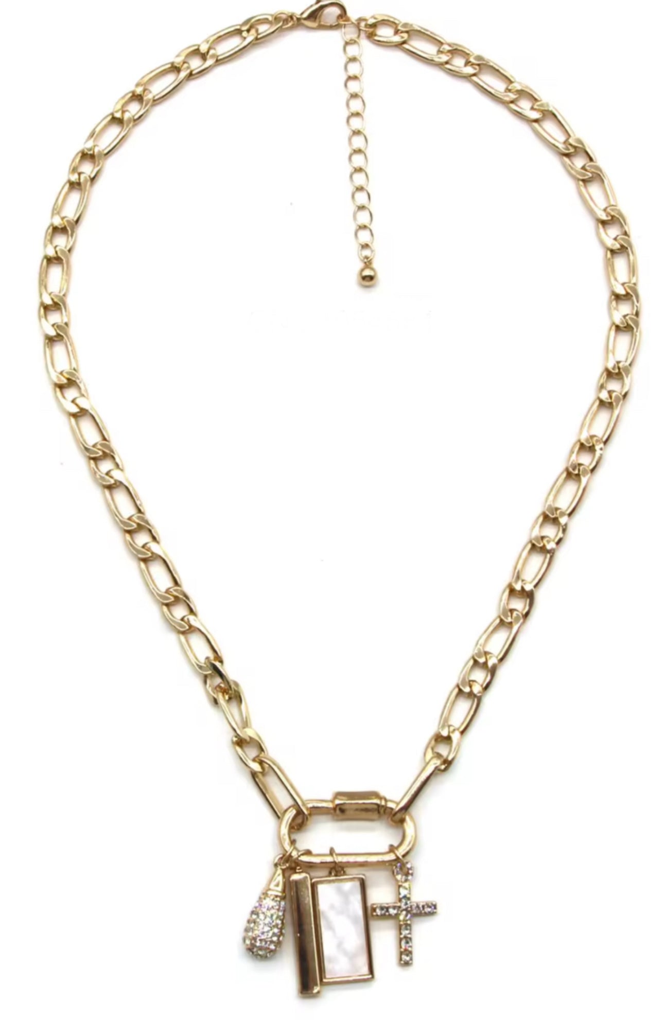 Gold-Plated Cross Pendant Necklace