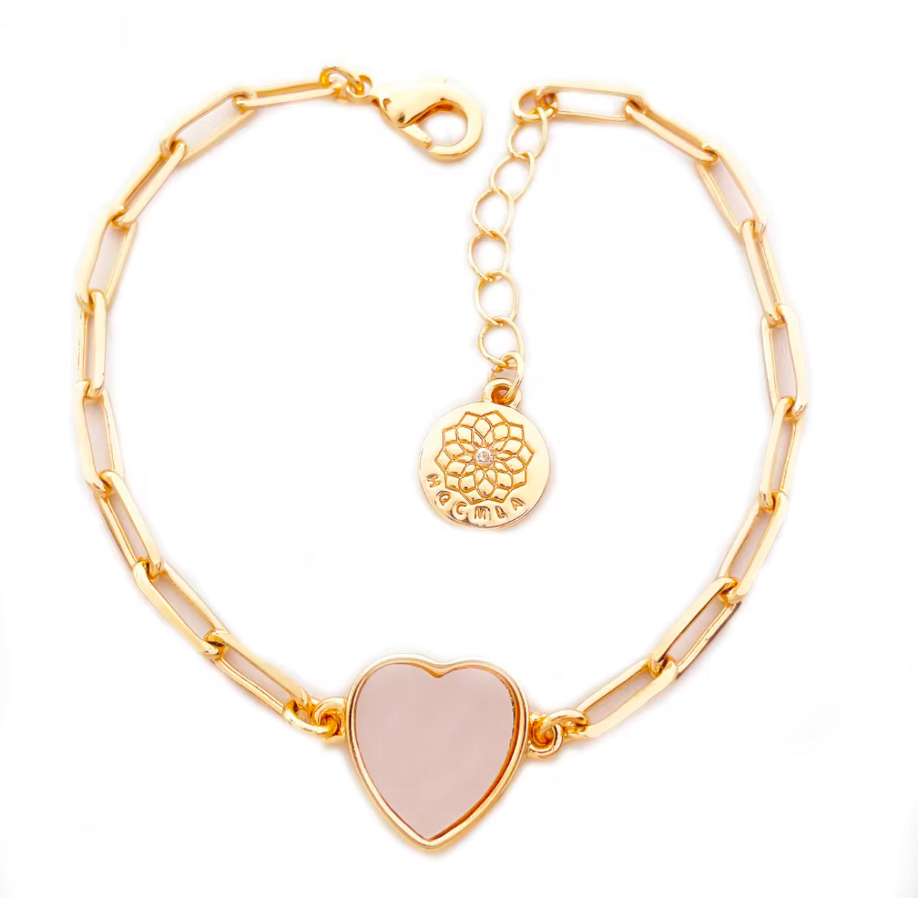 shell heart gold plated bracelets