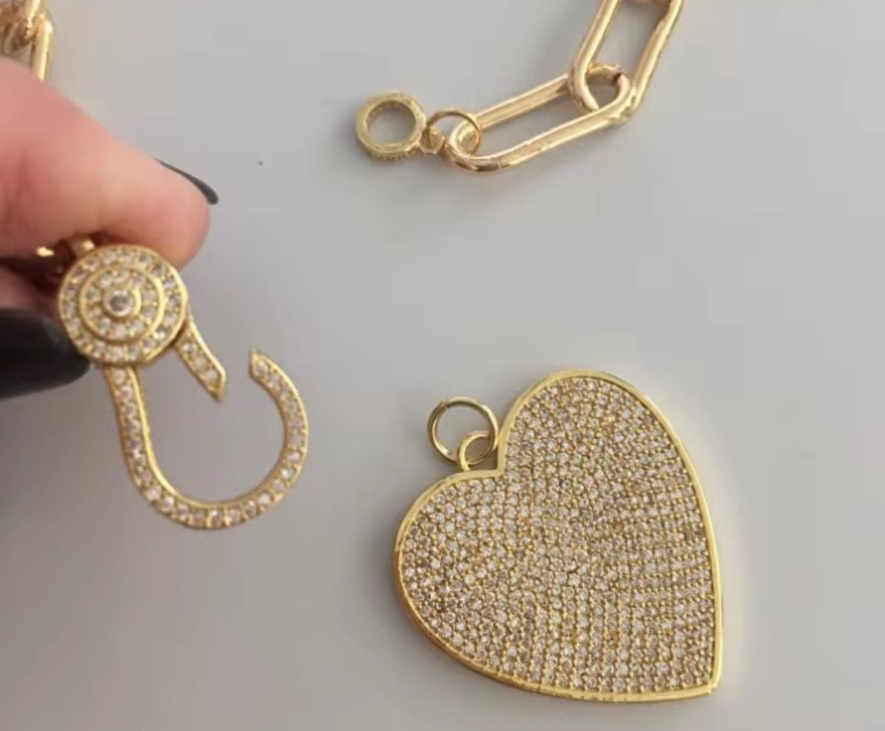 Jewelry Lobster Clasp Chain Heart Shape Choker Necklace
