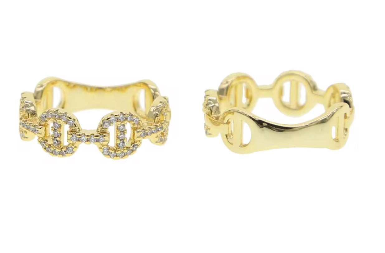 Linked Lumina Gold Plated Rings
