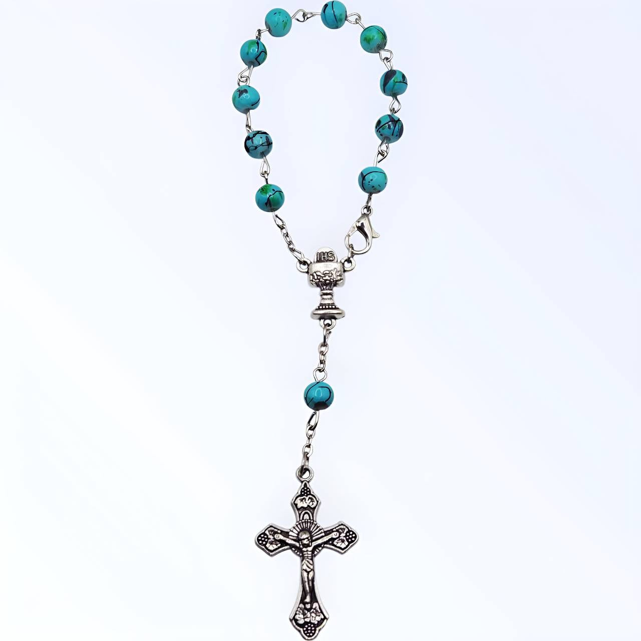 Holy Sky Glass Mini Rosary Beads