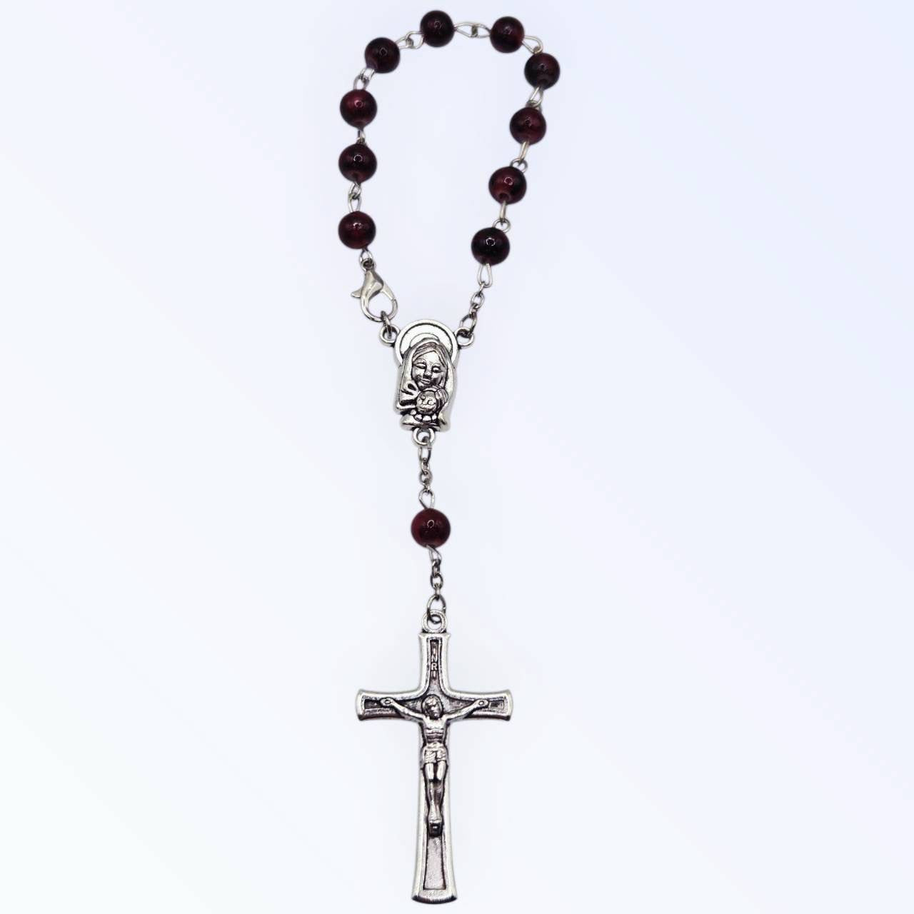 Passion Prayer Glass Mini Rosary Beads