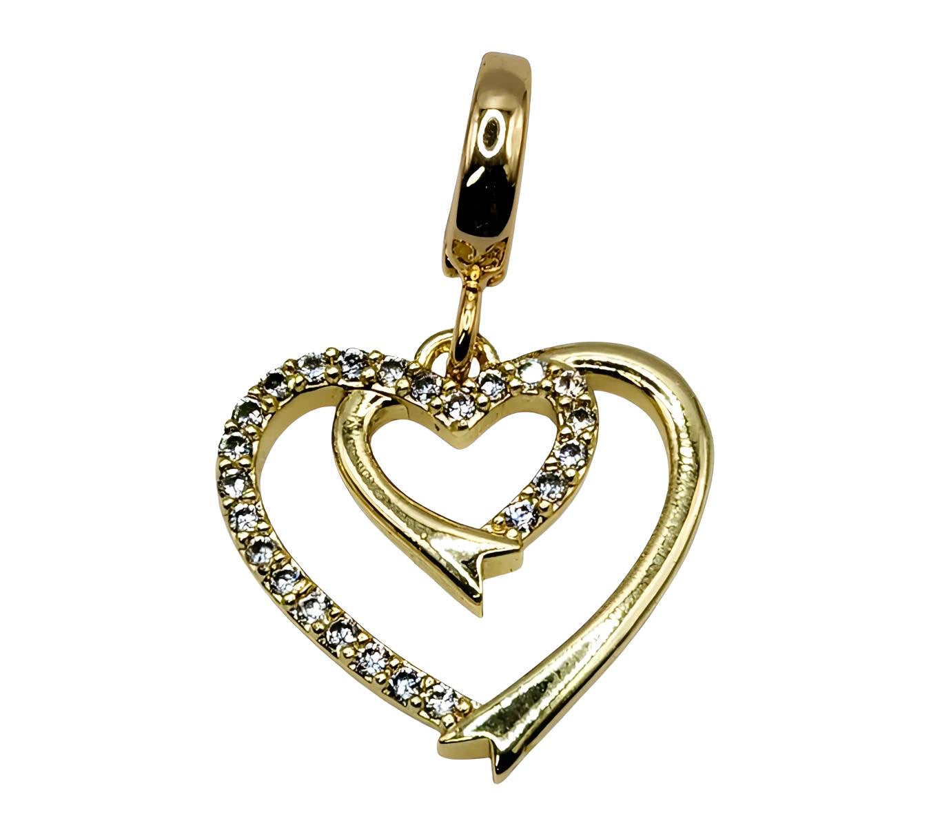 Double Heart Charm