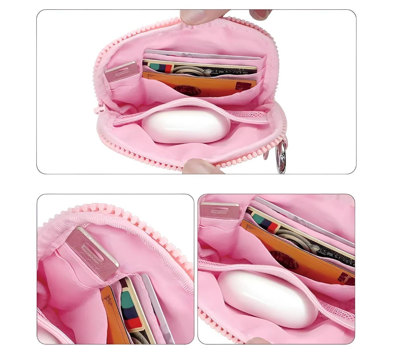 Beige Checkered Wristlet Wallet