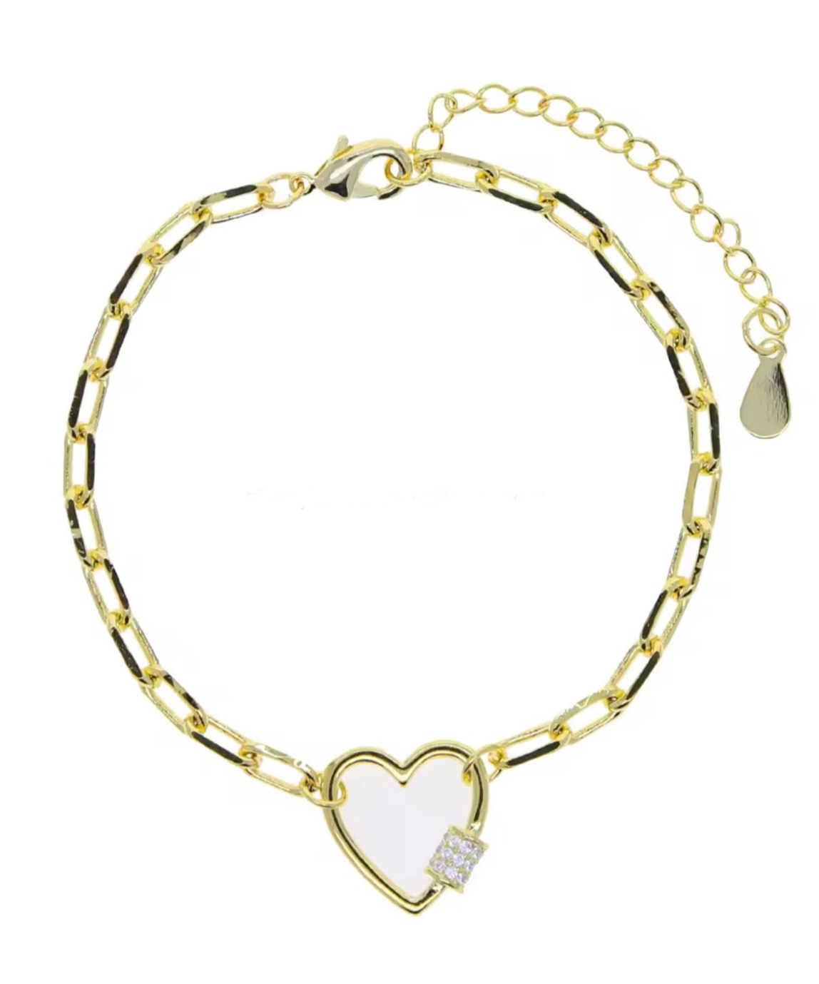 Heart Clip Chain Bracelet