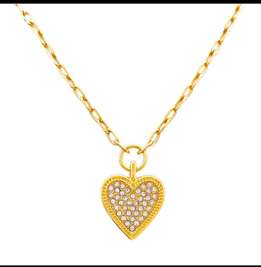 diamond heart choker pendant necklace