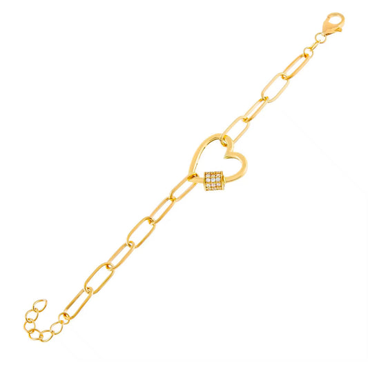 Heart Clip Chain Bracelet