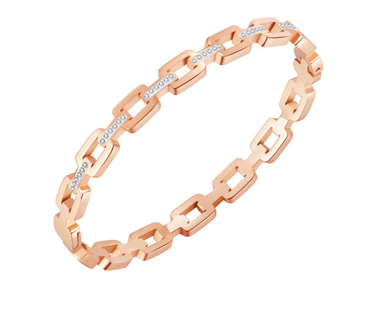 Rose Gold Plated Chain Link Bracelet