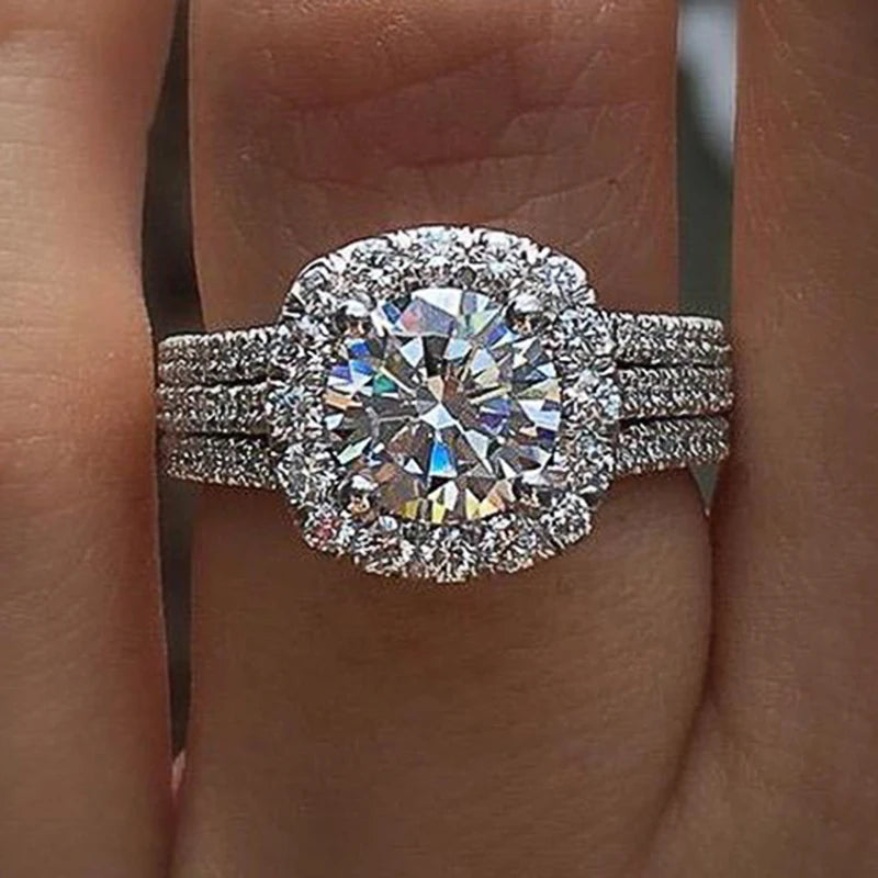 CZ Luxury Engagement Ring