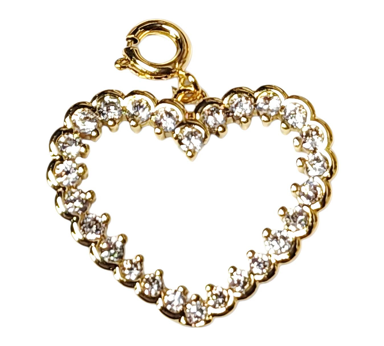 Crowned Devotion Heart charm