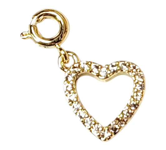 Golden Glow Heart charm