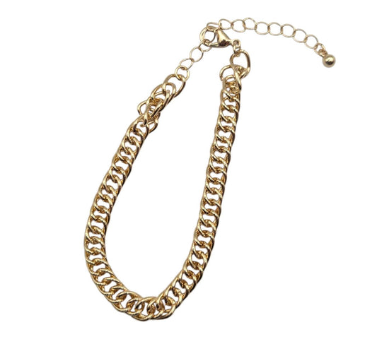 Gold Plated Curb Chain Bracelet