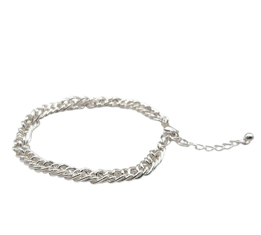 Silver Curb chain Bracelet