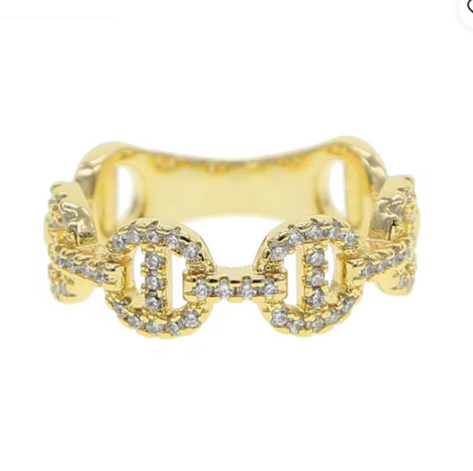 Linked Lumina Gold Plated Rings