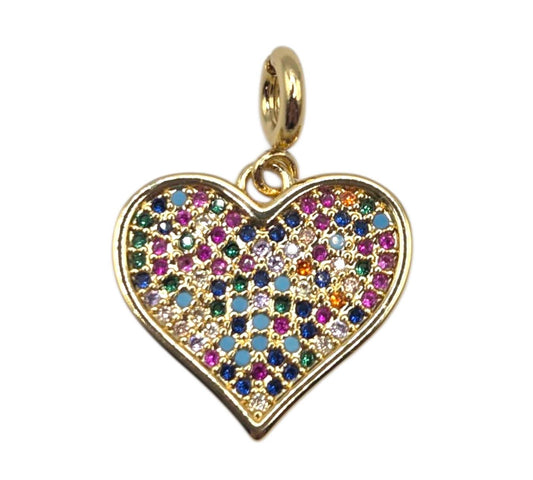 Confetti Heart Charm
