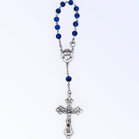 Blessed Horizon Glass Mini Rosary Beads