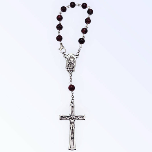 Passion Prayer Glass Mini Rosary Beads