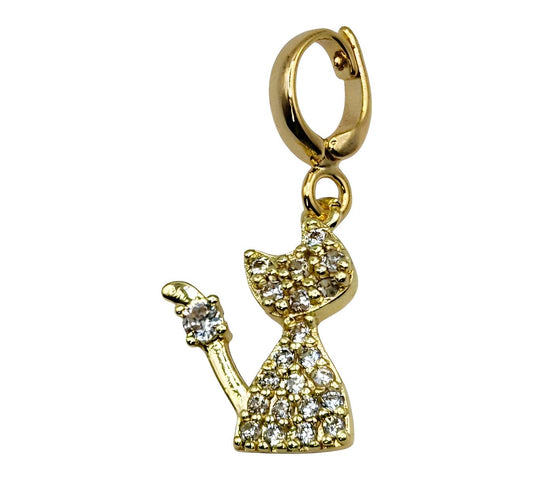 Golden Lucky Cat Charm