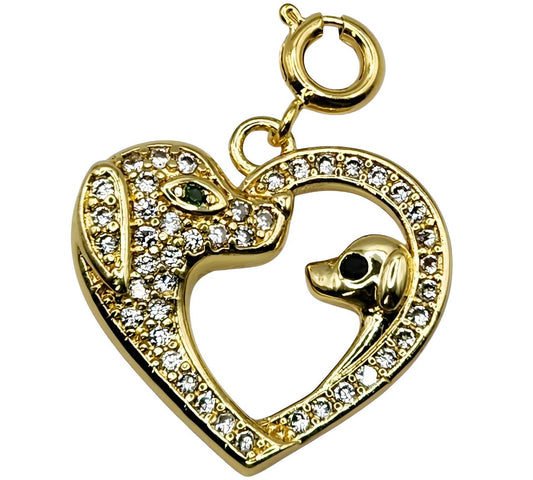 Gold Pet Heart Charm