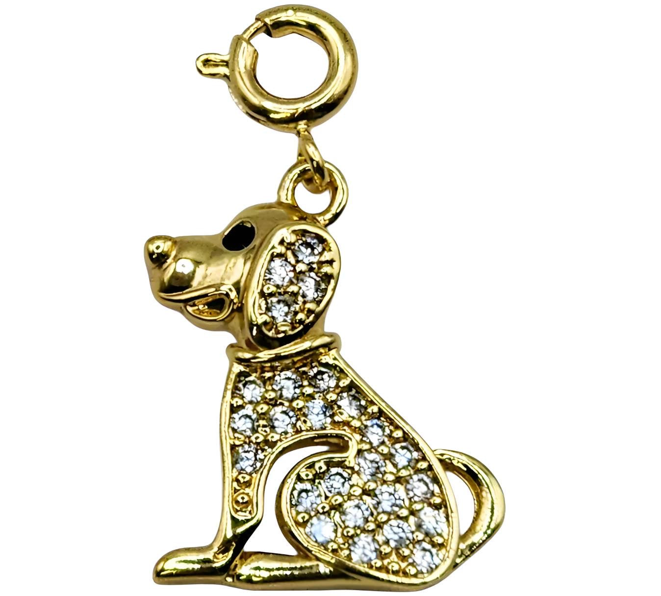 Golden Pup Elegance Charm