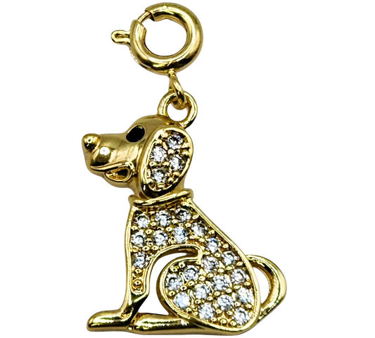 Golden Pup Elegance Charm