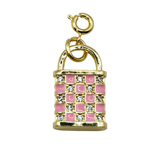Pink Lock  Charm