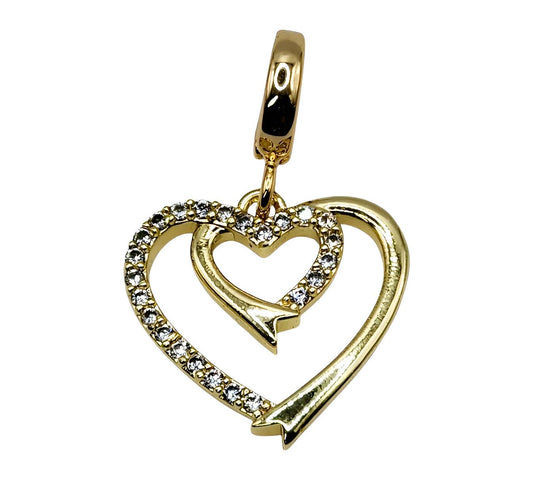 Double Heart Charm