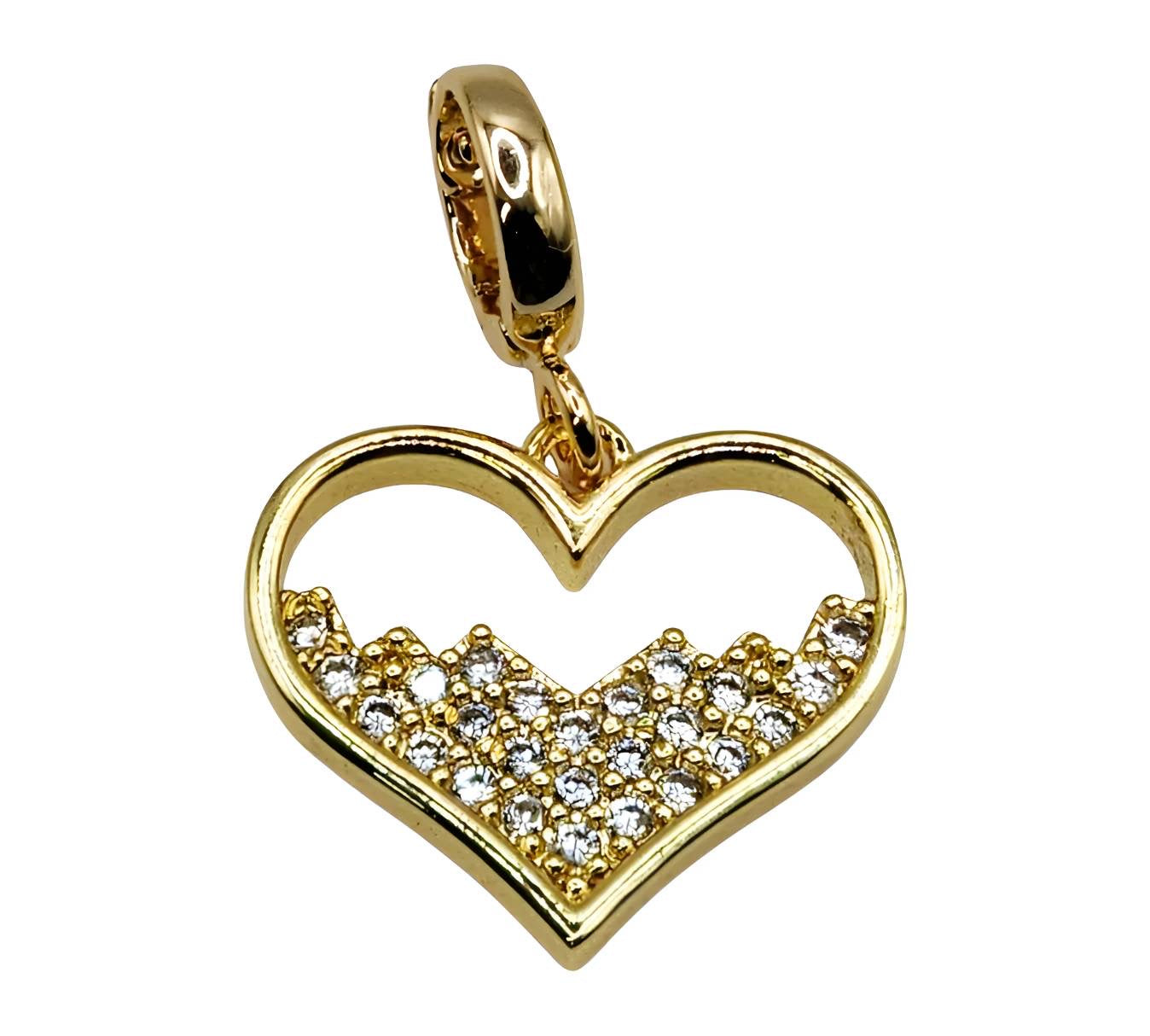 Golden Heart Glow Charm