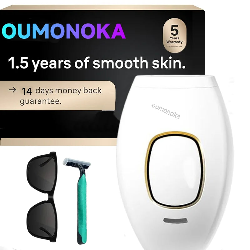 Laser Hair Removal Device – Painless Electric Epilator & Trimmer for Face, Body & Bikini