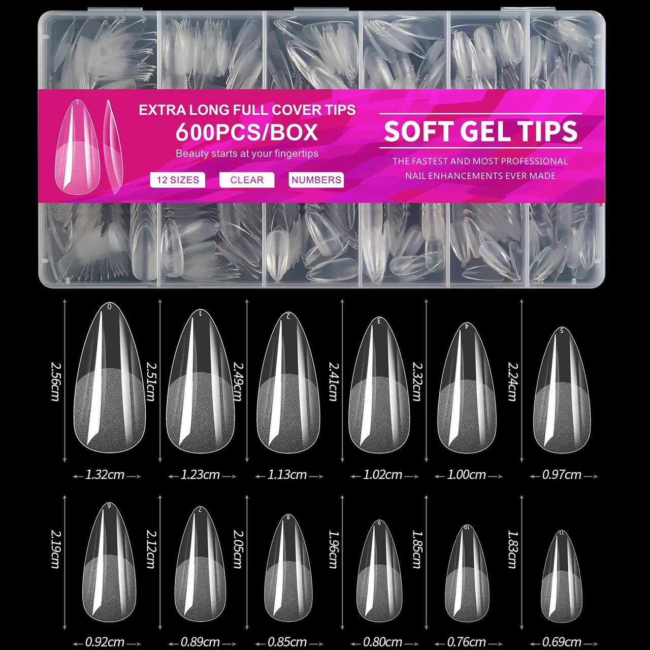 600PCS Full Cover Nail Tips