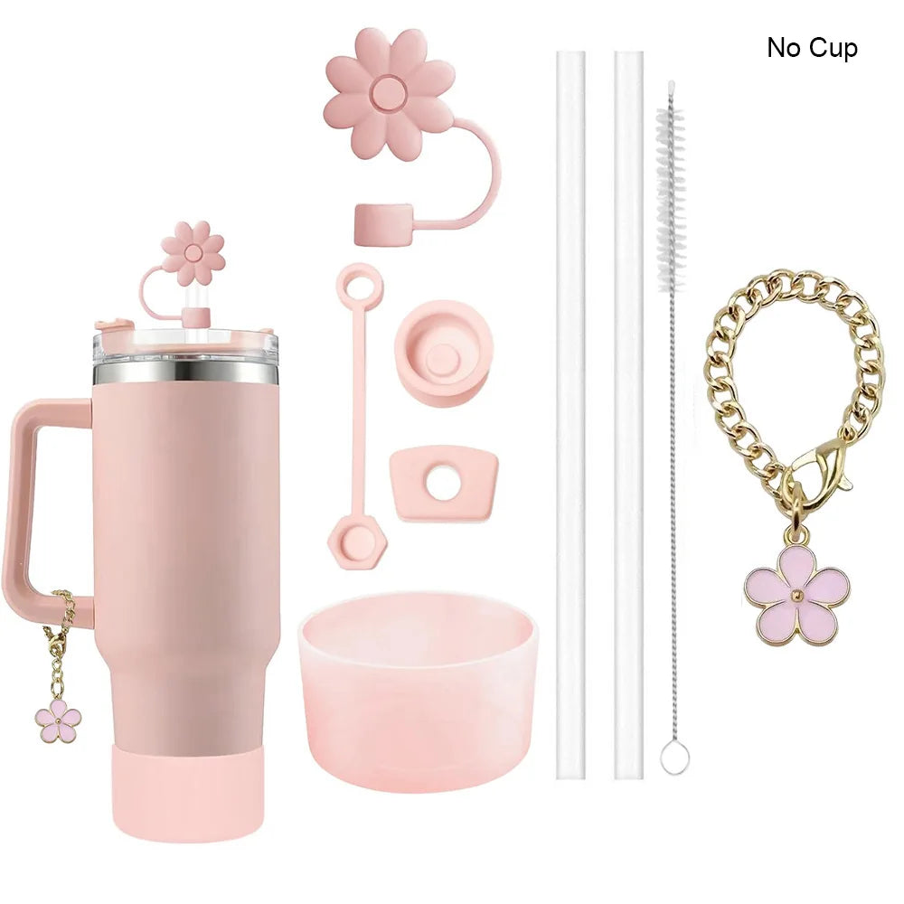 9-Piece Tumbler Straw & Charm Accessory Set