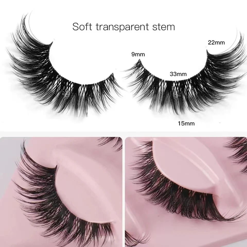 5 Pairs Cat Eye Lashes Faux Eyelashes