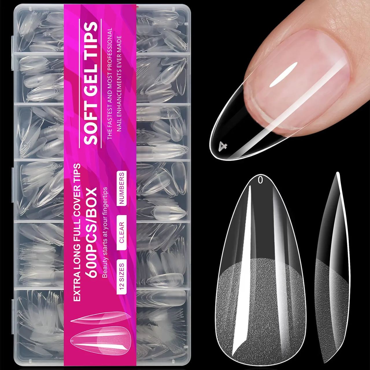 600PCS Full Cover Nail Tips